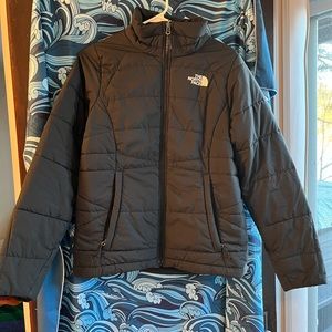 North face Puffer coat, black, sz M womens